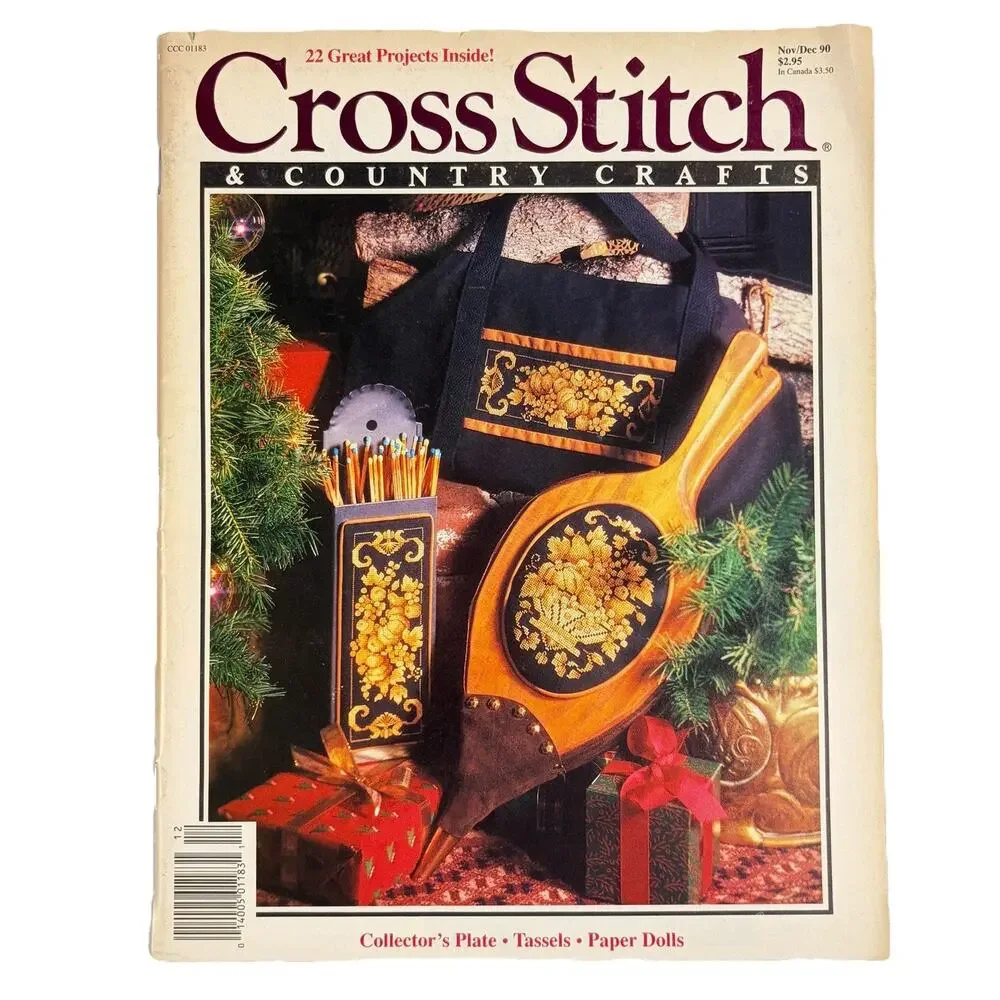 Cross Stitch & Country Crafts Magazine Lot 10 1987-93 Over 100+ Pattern Projects